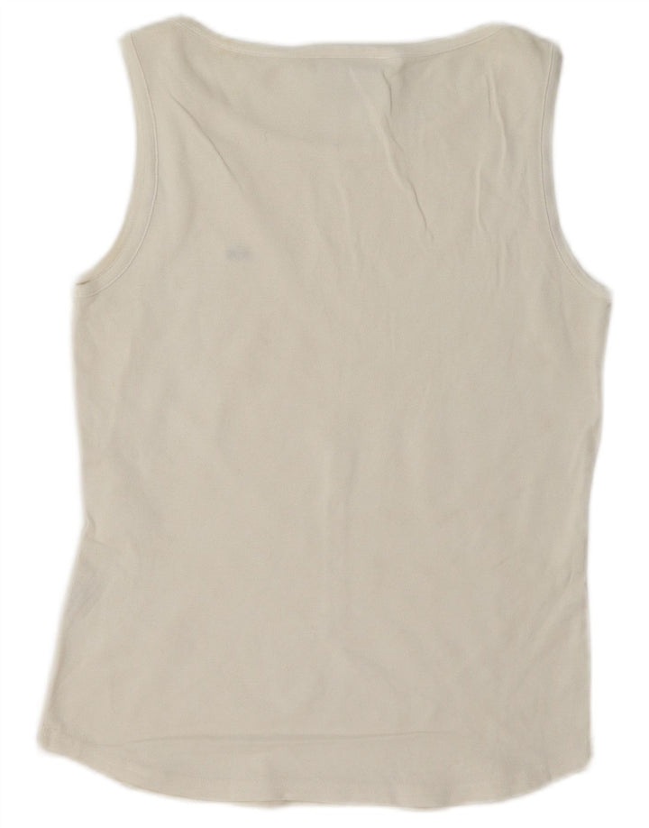 Colete feminino Lacoste tamanho superior 40 algodão branco médio