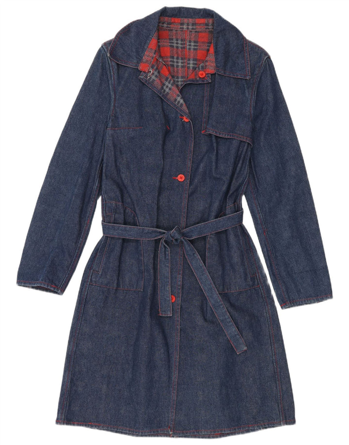 Casaco jeans feminino VINTAGE UK 14 azul marinho médio