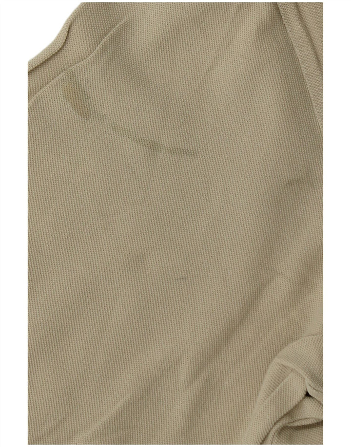 Camisa polo masculina de manga comprida Asics pequena bege