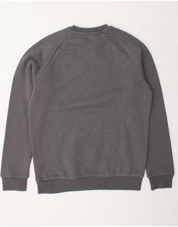 ADIDAS Mens Moletom Jumper Pequeno Algodão Cinza