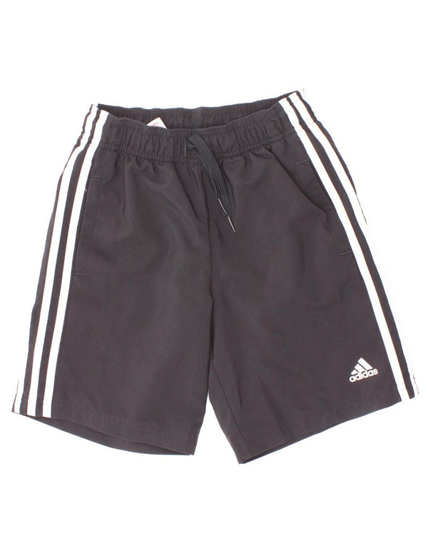 Shorts esportivos Adidas Aeroready para meninos 9-10 anos preto poliéster