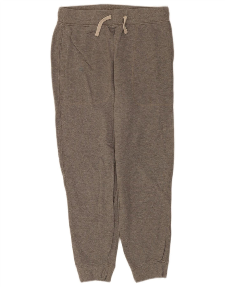 Zara Calça de treino masculina Joggers cinza médio algodão manchado