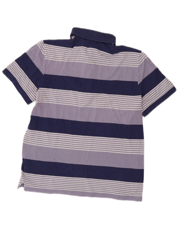 Camisa polo masculina Lacoste tamanho 4 listrado roxo médio