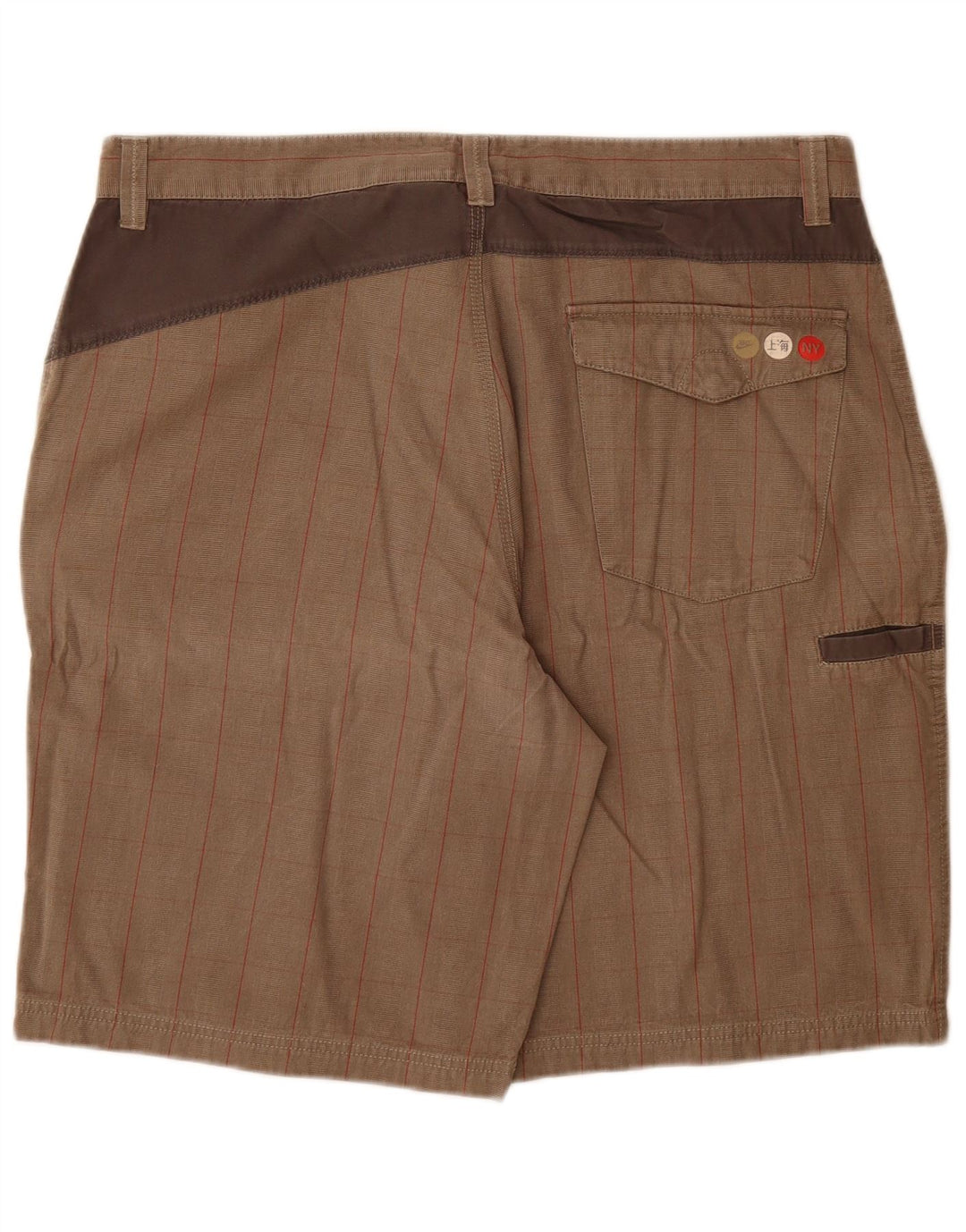 Shorts cargo masculino Nike XL W38 cinza xadrez algodão