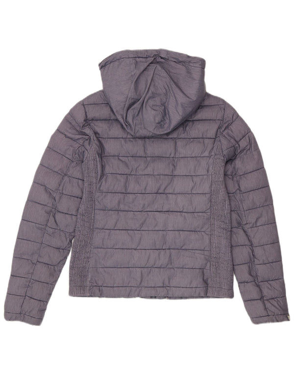 Jaqueta acolchoada com capuz feminina SUPERDRY UK 12 poliéster azul marinho médio