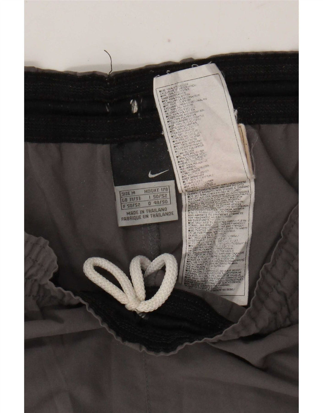 Shorts esportivos masculinos Nike médio cinza colorblock poliéster