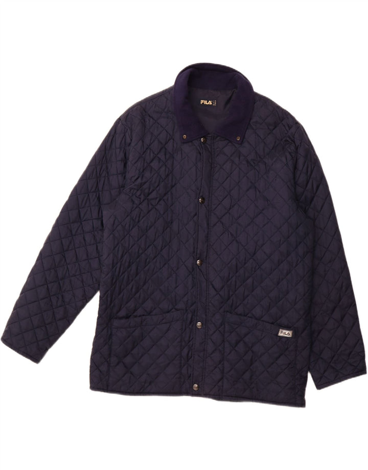 Jaqueta acolchoada masculina FILA UK 44 2XL azul marinho poliamida