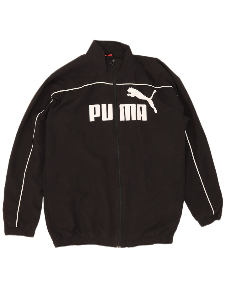 Casaco Puma Boys Graphic Tracksuit Top 15-16 Anos Preto Poliéster