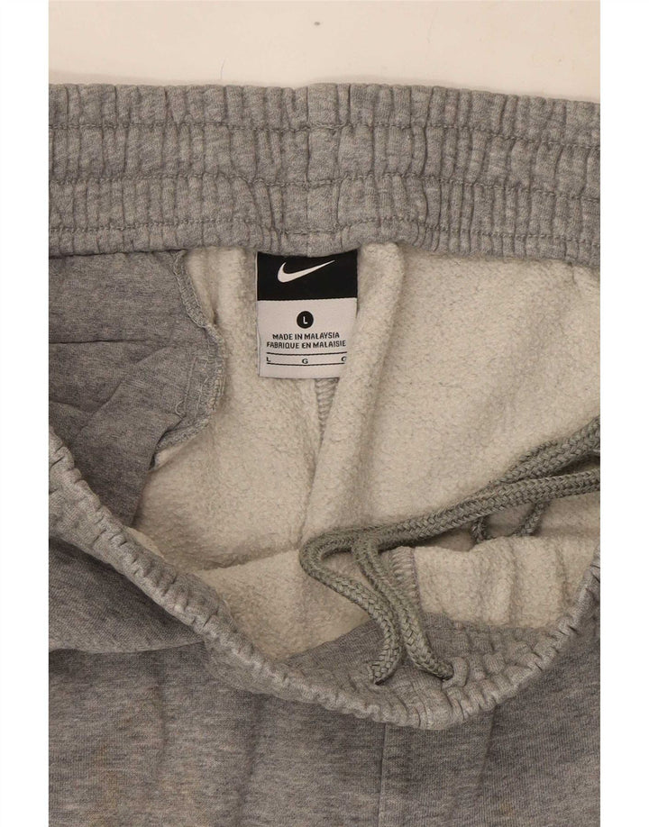 Calça esportiva masculina Nike Cargo grande algodão manchado cinza