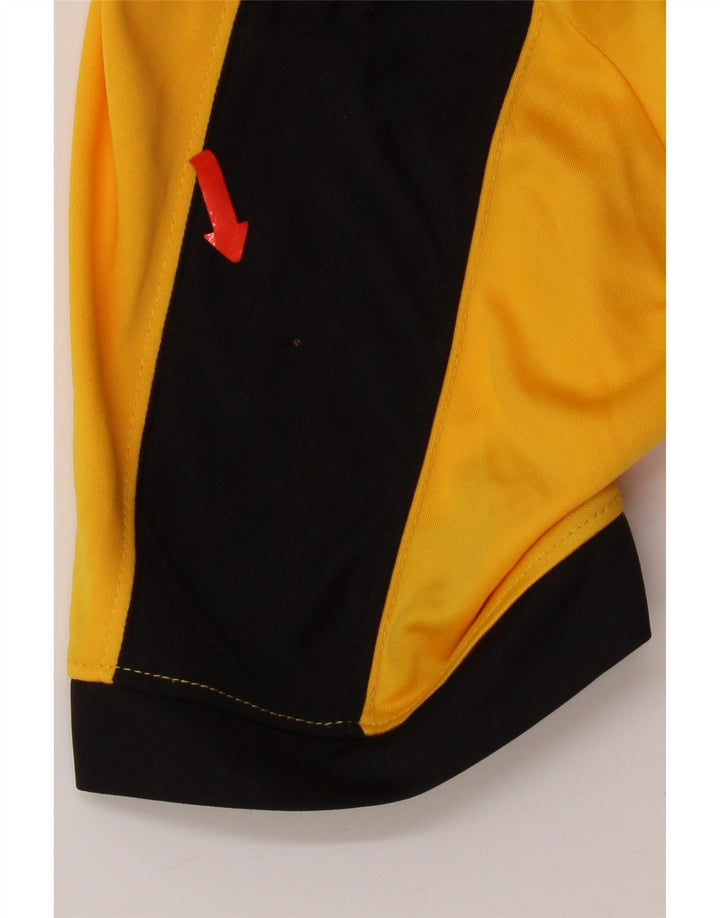 Camiseta masculina Nike Dri Fit Top médio amarelo colorblock poliéster