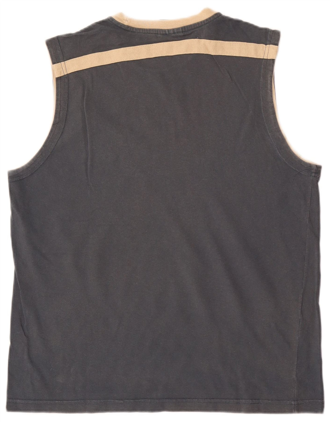 CHAMPION Colete Masculino Top Grande Algodão Colourblock Cinza