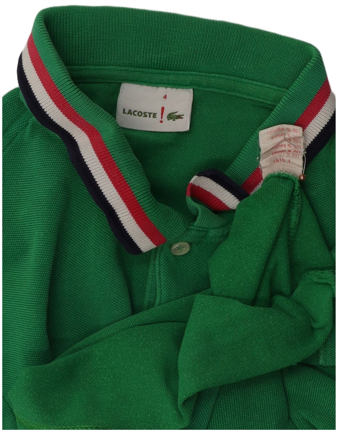 Camisa polo masculina LACOSTE tamanho 4 algodão verde médio
