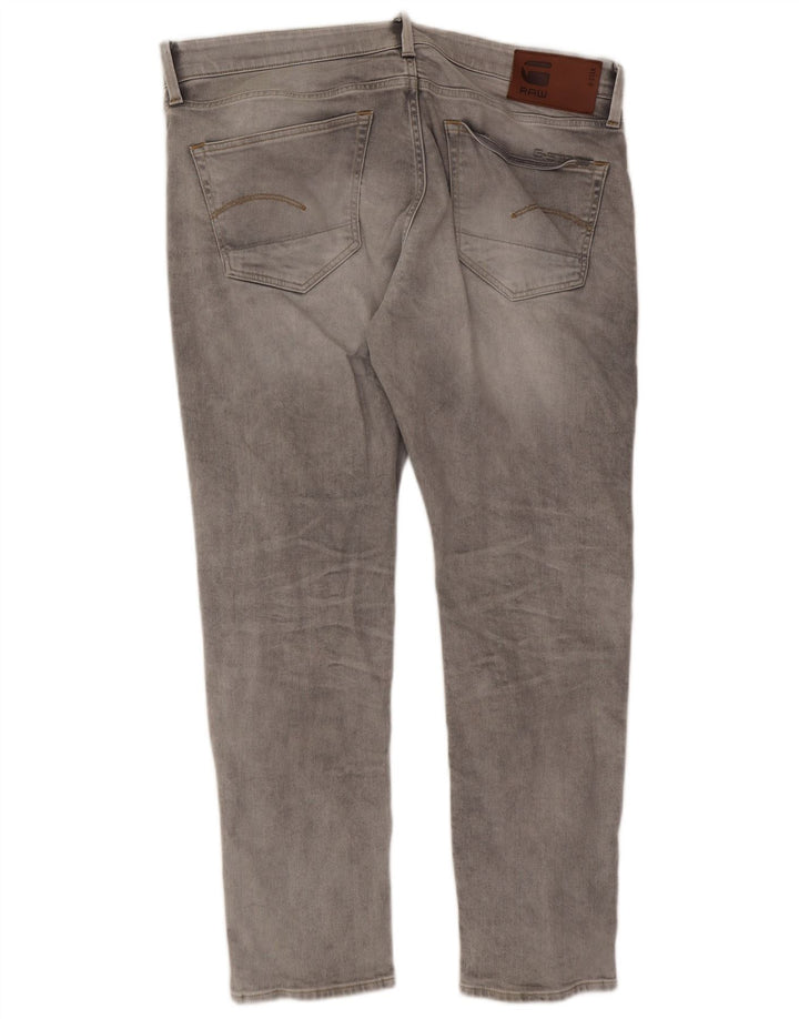 G-Star Masculino 3301 Slim Jeans W36 L30 Algodão Cinza