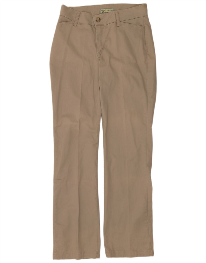 Calça casual feminina LEE Riders reta US 8 médio W30 L32 bege