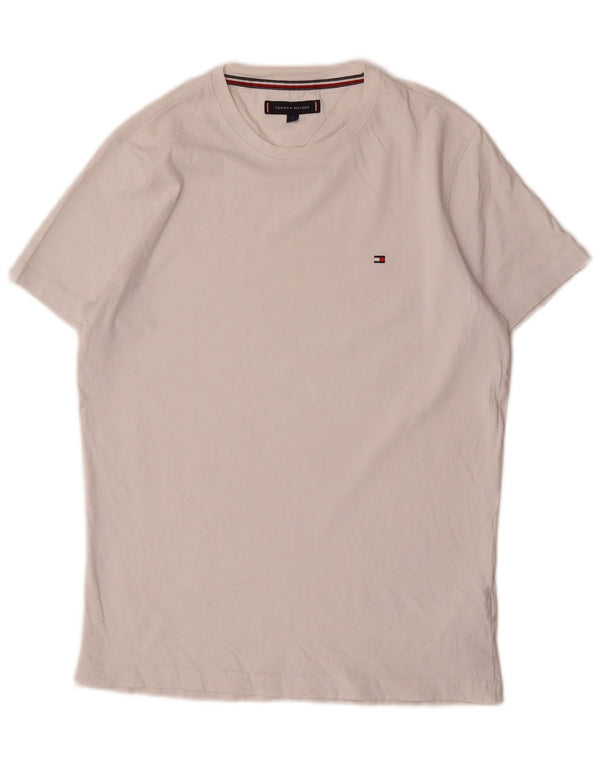 Camiseta masculina Tommy Hilfiger top pequeno algodão branco
