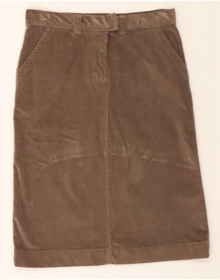 INVICTA Womens Straight Skirt IT 42 Medium W30  Brown Cotton Vintage Invicta and Second-Hand Invicta from Messina Hembry 