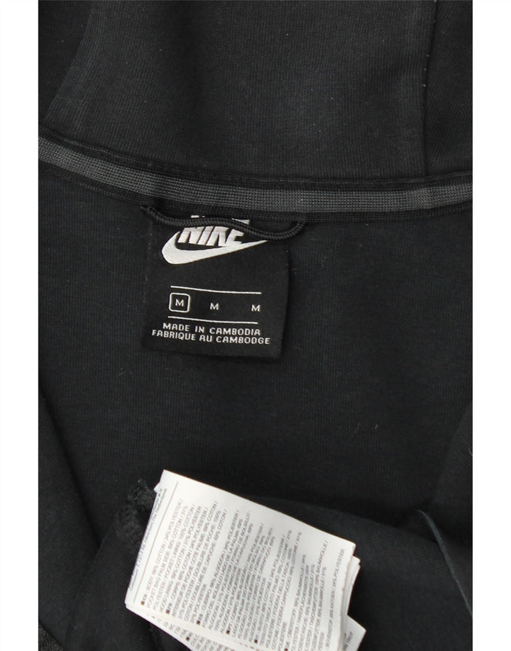 Suéter Nike masculino com capuz e zíper médio preto algodão