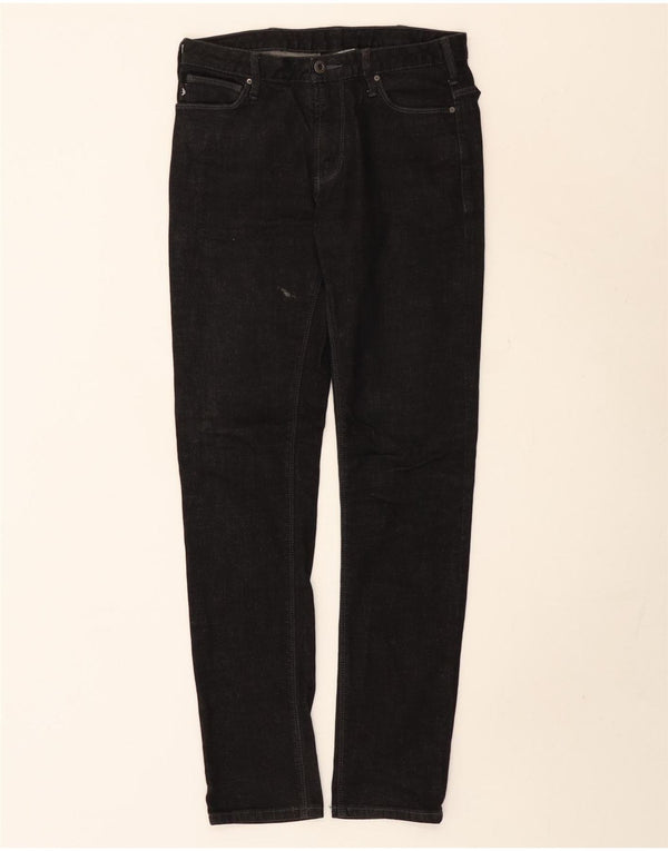 Calça jeans skinny feminina EMPORIO ARMANI W28 L32 algodão preto