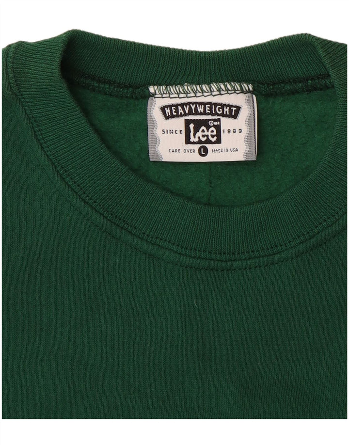 Moletom LEE Boys 11-12 anos grande algodão verde