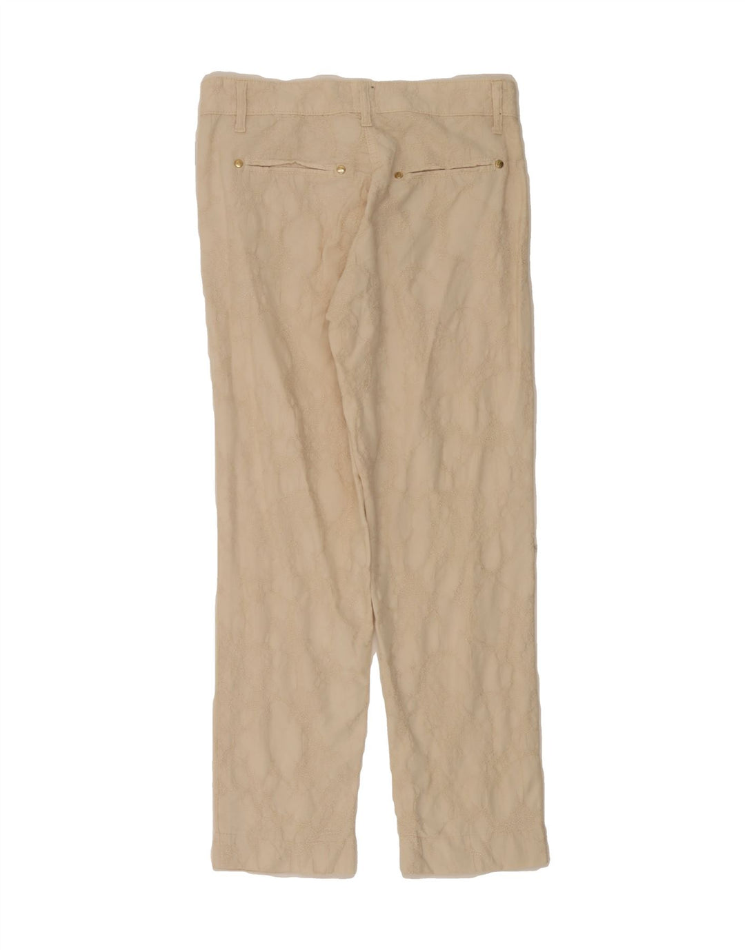 CAPPOPERA Womens Straight Casual Trousers W30 L28 Beige Floral Vintage Cappopera and Second-Hand Cappopera from Messina Hembry 