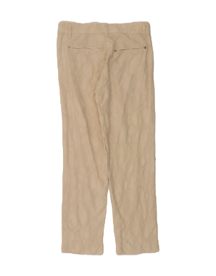 CAPPOPERA Womens Straight Casual Trousers W30 L28 Beige Floral Vintage Cappopera and Second-Hand Cappopera from Messina Hembry 