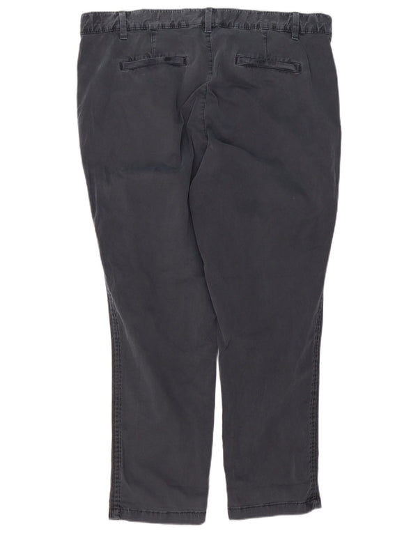 Calça Chino Cônica Feminina Gap Reino Unido 18 XL W36 L28 Algodão Cinza