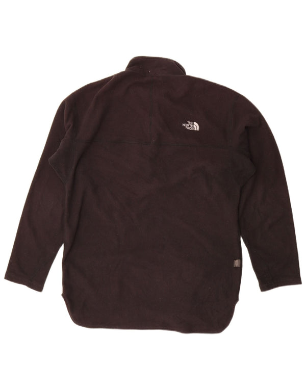 Suéter de lã feminino The North Face com zíper e gola UK 14 poliéster preto médio