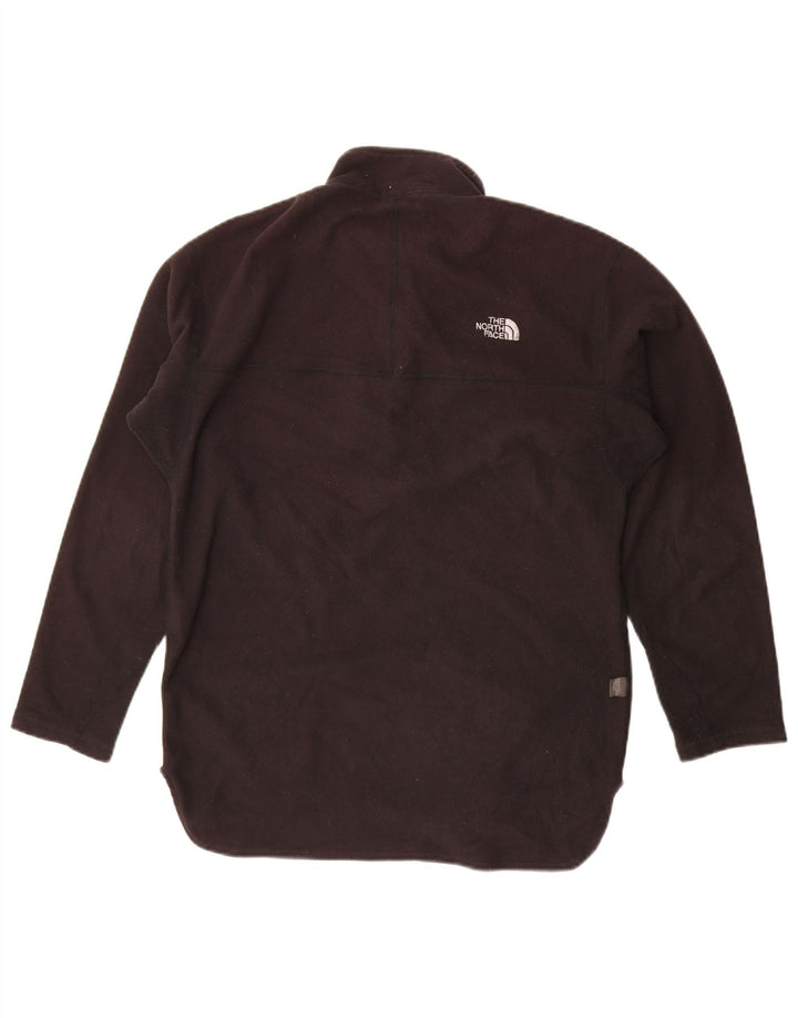 Suéter de lã feminino The North Face com zíper e gola UK 14 poliéster preto médio