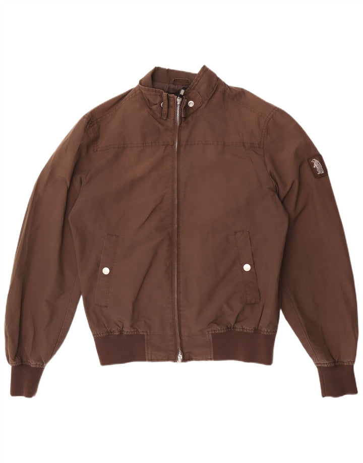 Jaqueta bomber masculina Refrigue UK 40 grande marrom nylon