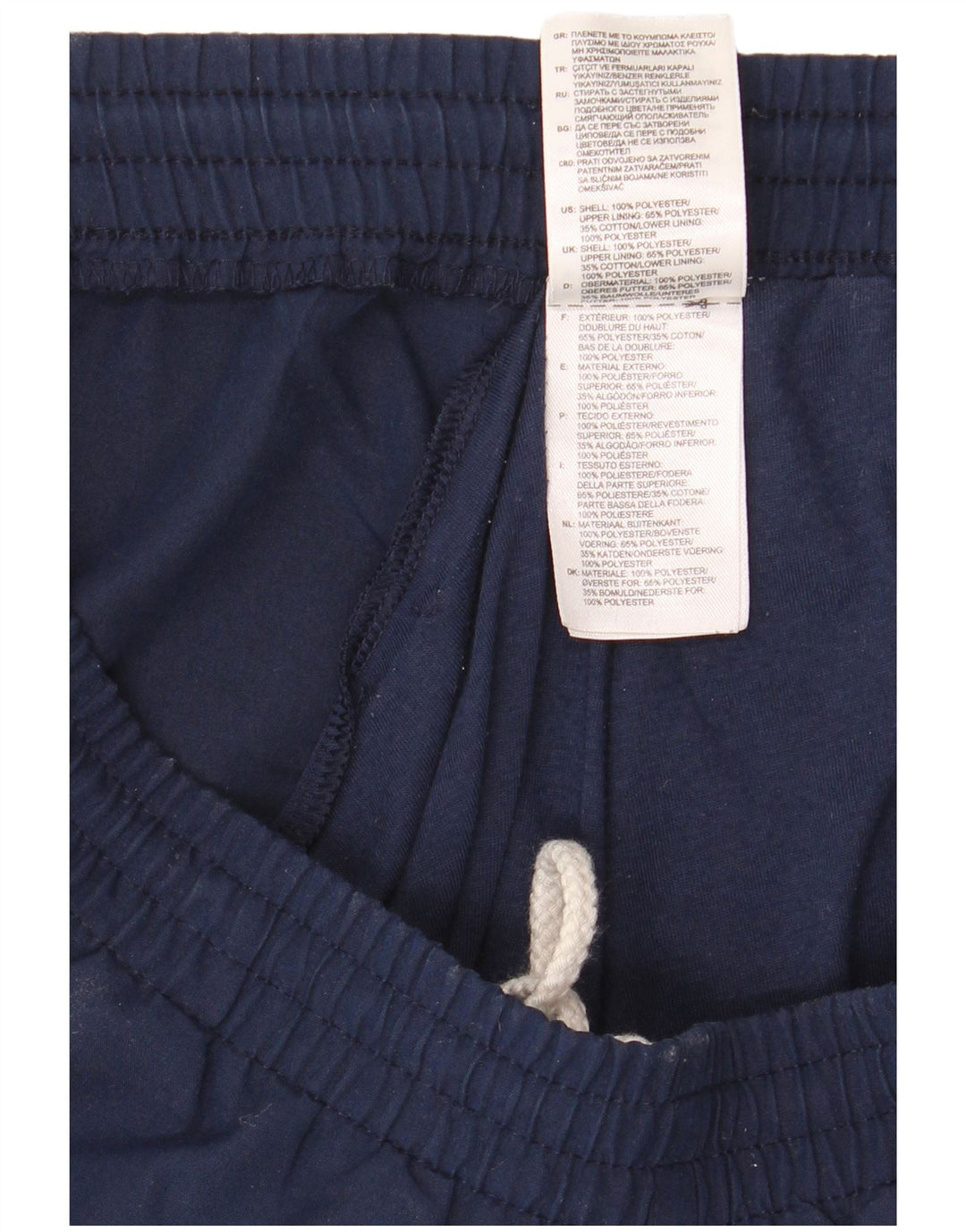 Calça de treino masculina Adidas Joggers grande poliéster azul marinho