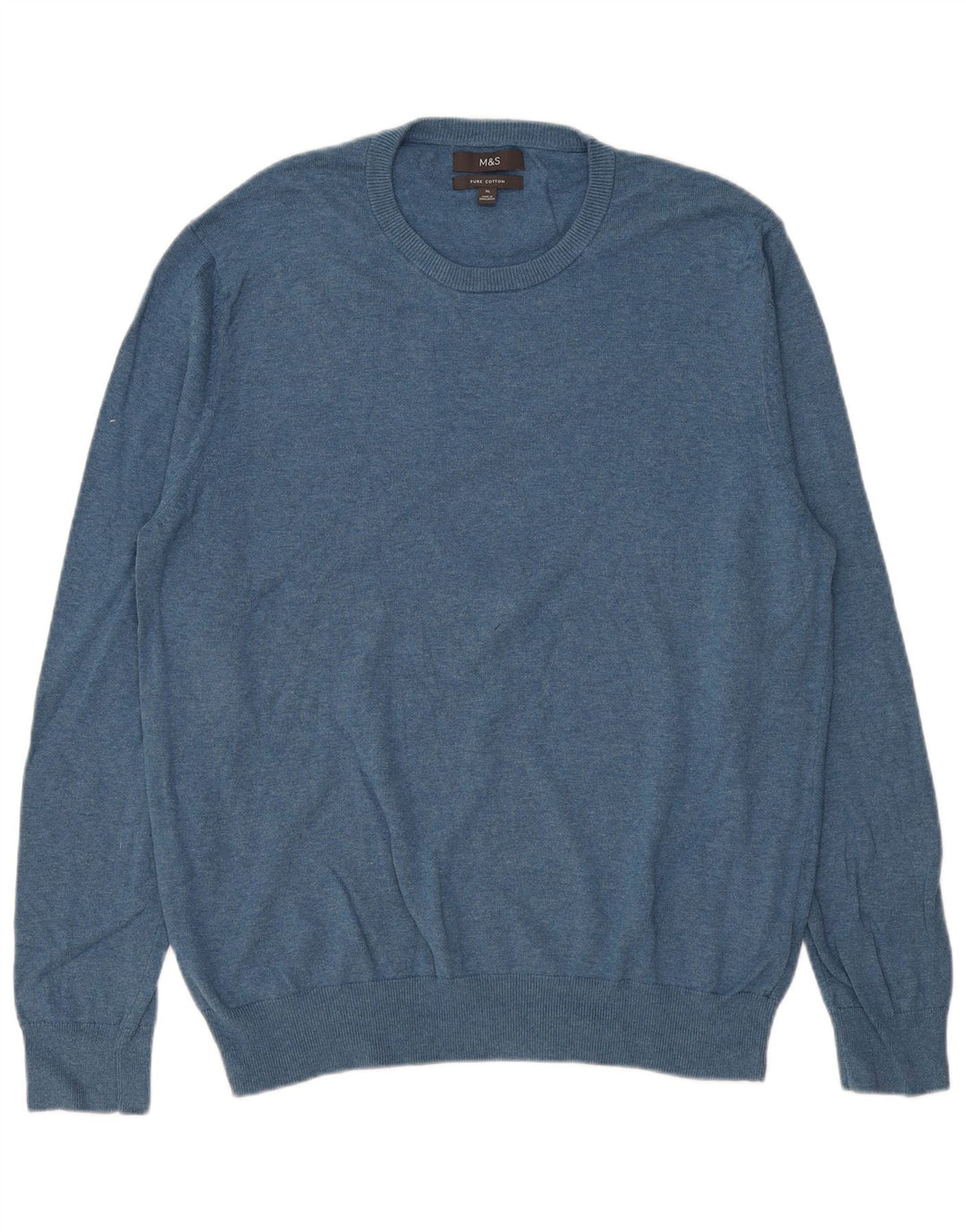 Suéter masculino Marks & Spencer com gola redonda XL algodão azul