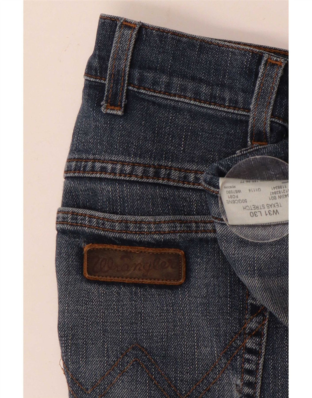 Wrangler Masculino Texas Stretch Straight Jeans W31 L30 Azul Algodão