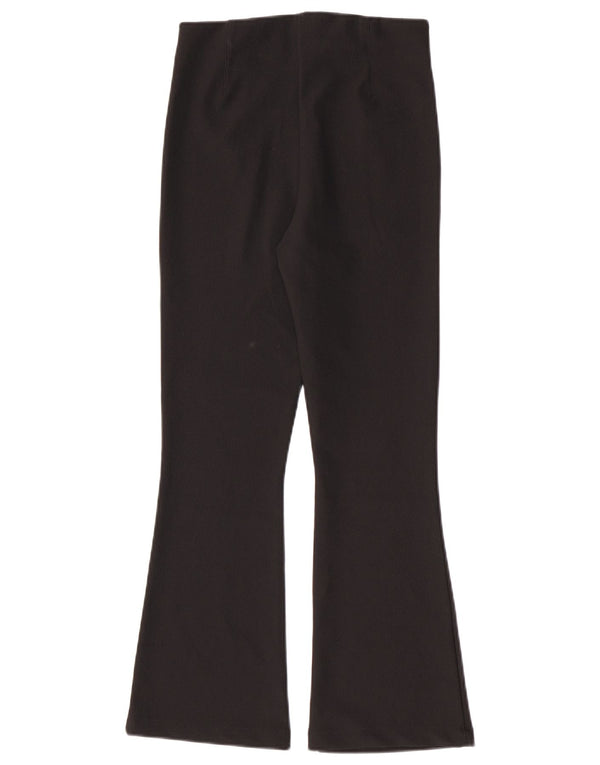 Zara Womens Flare Leggings UK 12 Médio Preto Poliéster