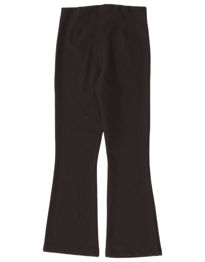 Zara Womens Flare Leggings UK 12 Médio Preto Poliéster