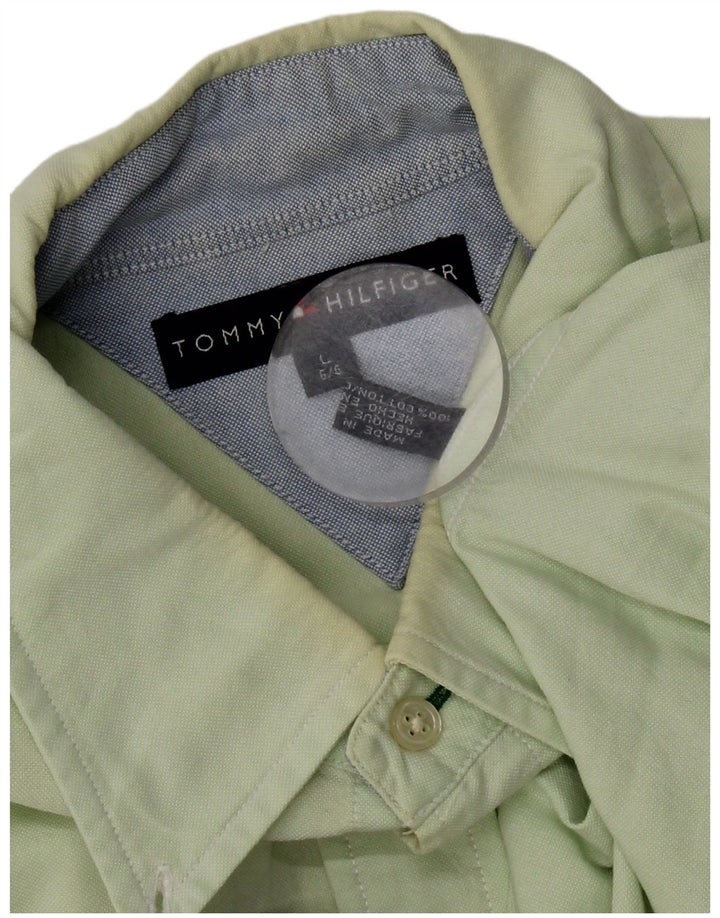 Camisa masculina Tommy Hilfiger grande algodão verde
