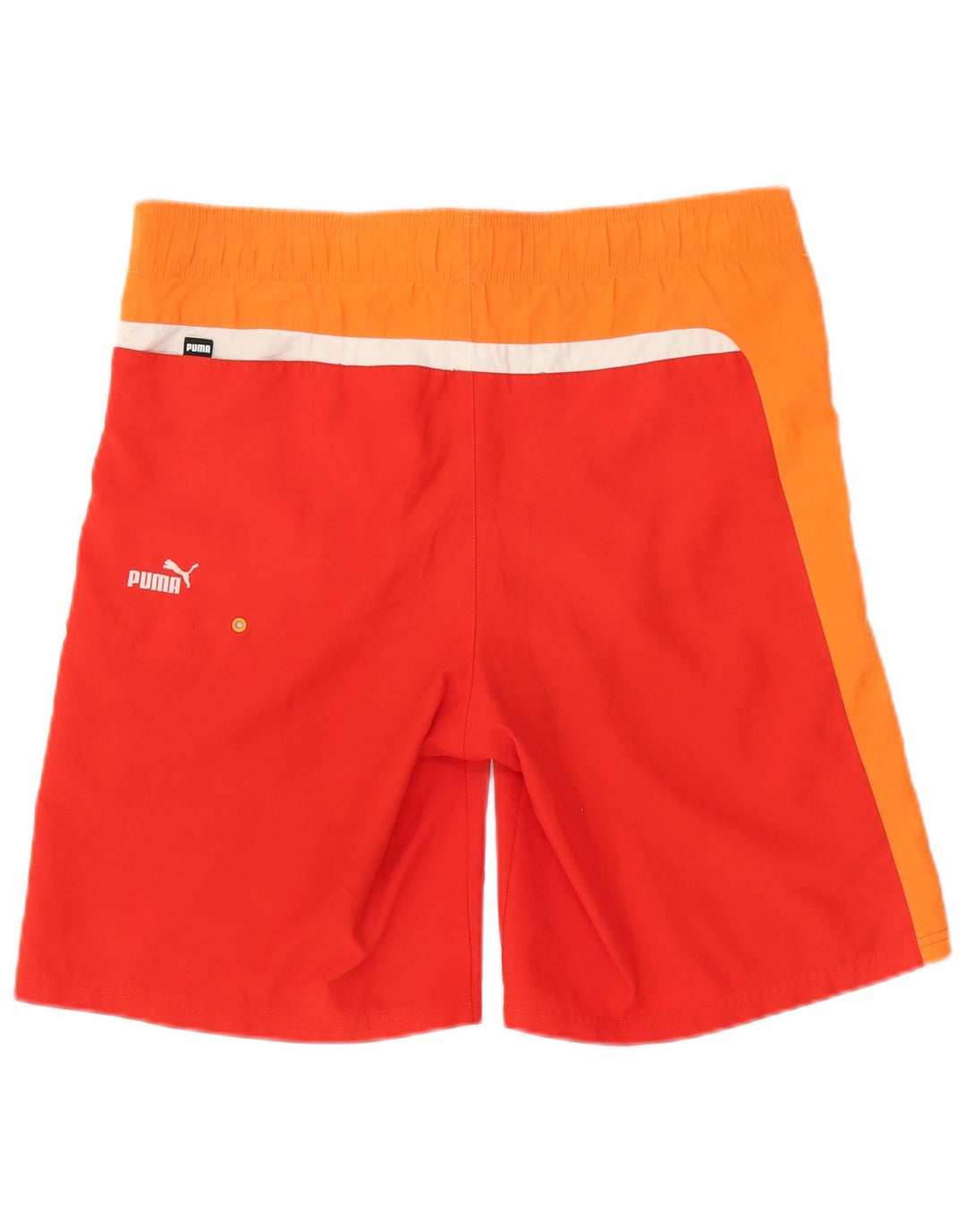 Shorts de natação masculinos Puma Graphic médio vermelho colorblock