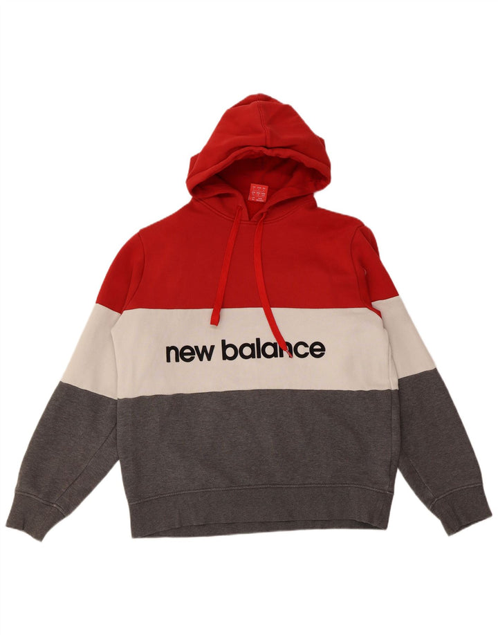 Moletom com capuz gráfico masculino NEW BALANCE grande bloco colorido multicolorido