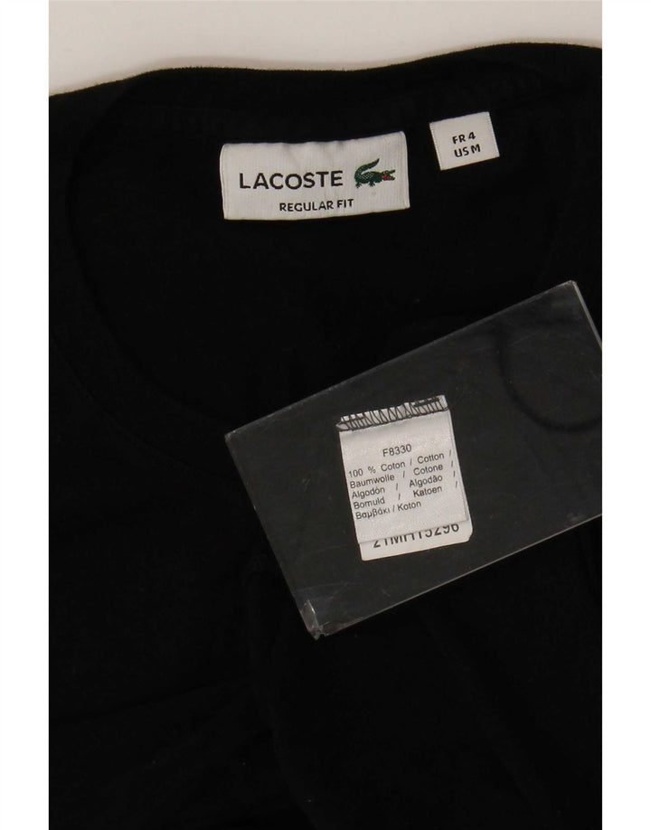 Camiseta masculina Lacoste Regular Fit tamanho 4 médio algodão preto