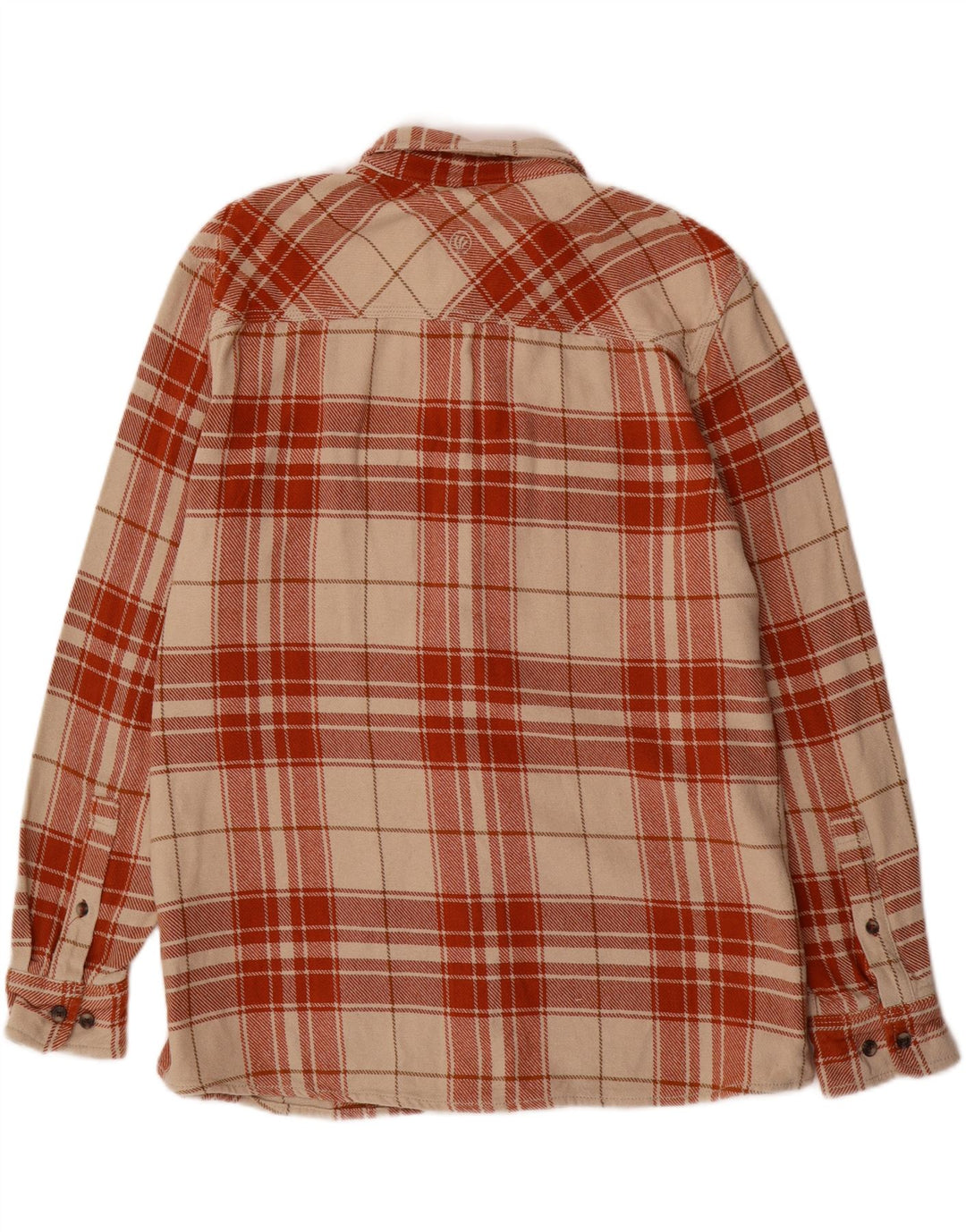 Camisa masculina de flanela Fat Face 2XL algodão xadrez bege