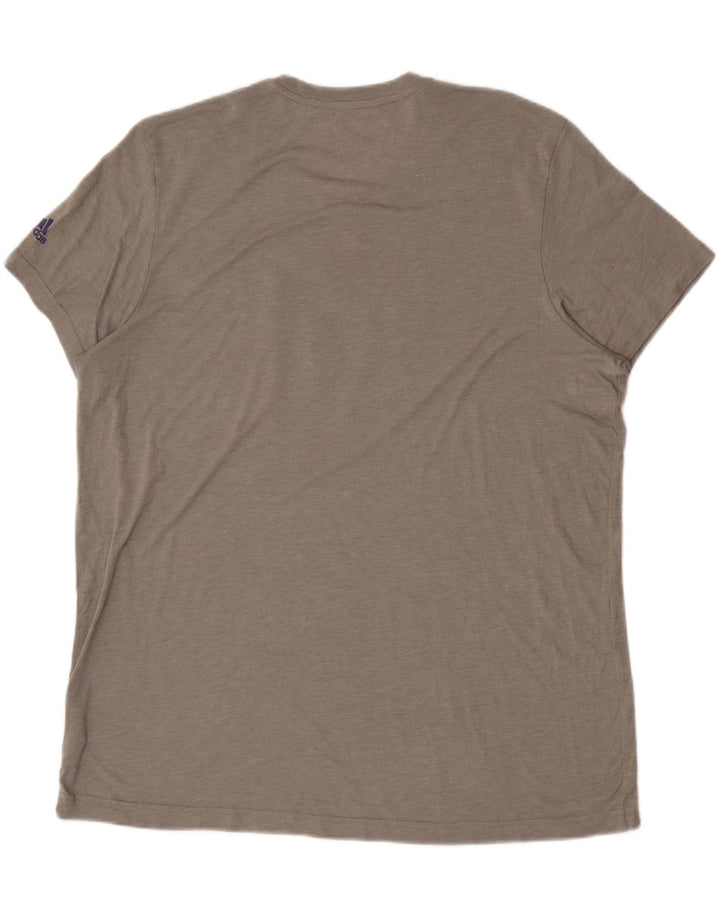 Adidas Mens Washington Huskies Camiseta gráfica Top 2XL Cinza Poliéster