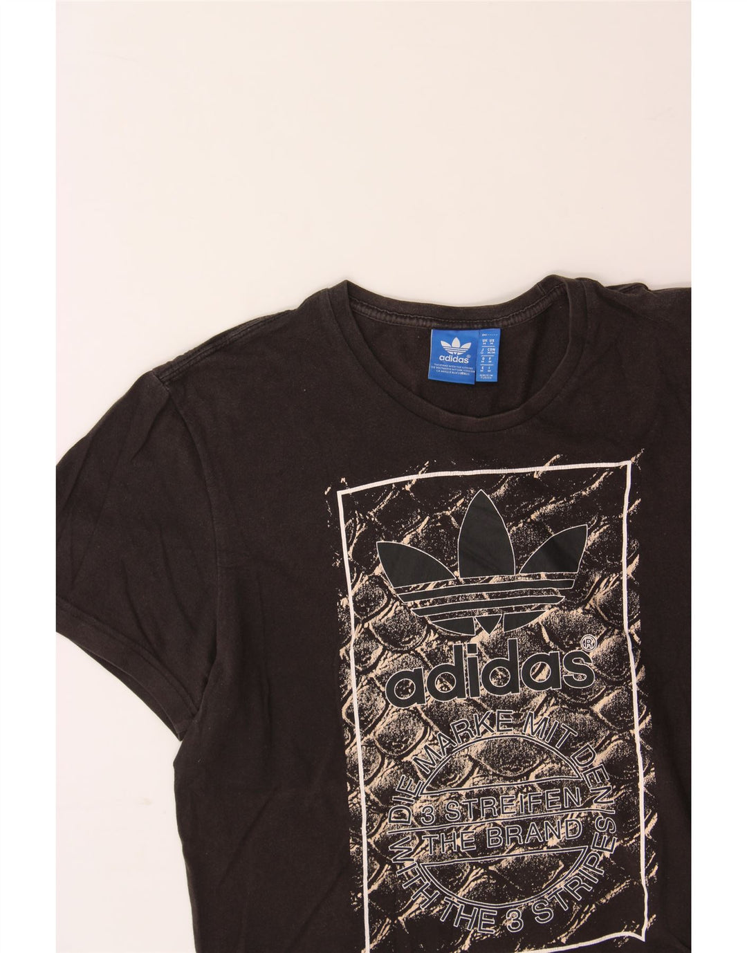 ADIDAS Mens Graphic T-Shirt Top Medium Brown Cotton Vintage Adidas and Second-Hand Adidas from Messina Hembry 
