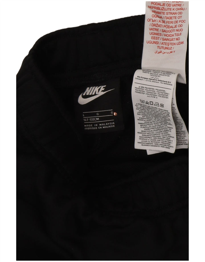 NIKE Meninos Calças de treino Joggers 12-13 anos Grande Poliéster Preto