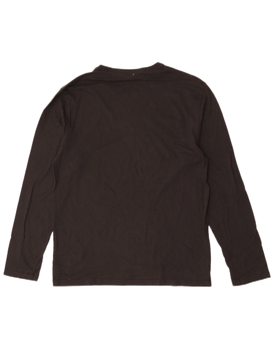 CALVIN KLEIN Top masculino de manga comprida grande algodão preto