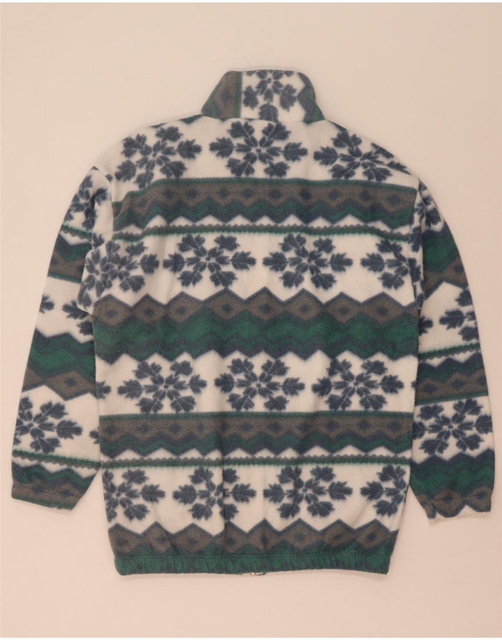 Jaqueta de lã masculina vintage UK 38 média multicolorida Fair Isle