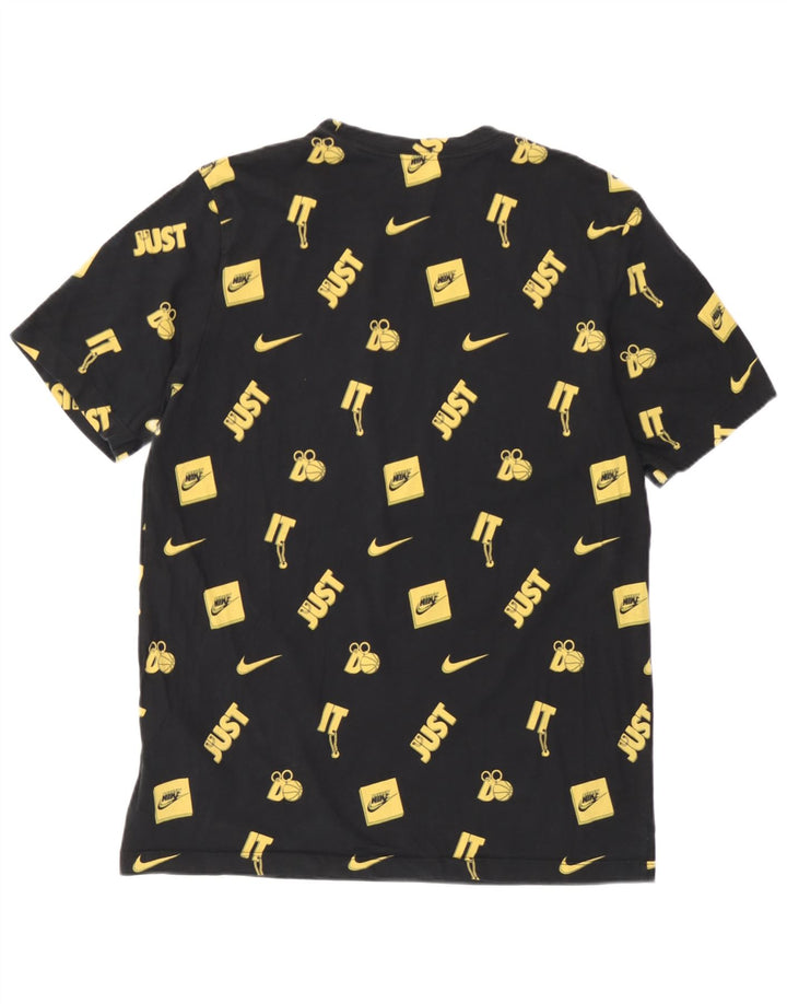 Camiseta Nike masculina gráfica Top médio algodão geométrico preto