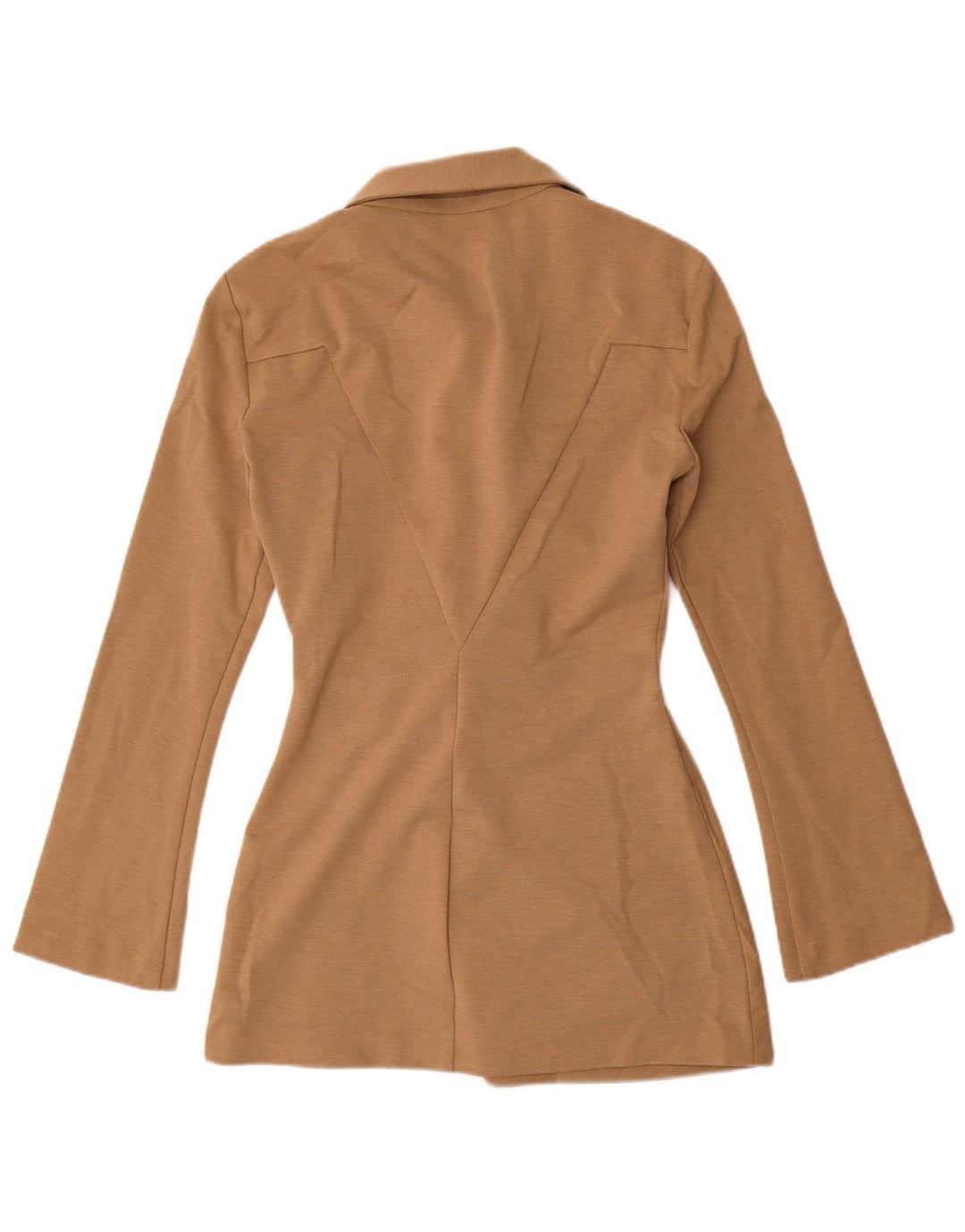 Blusa camisa feminina Zara Reino Unido 10 pequena marrom poliéster