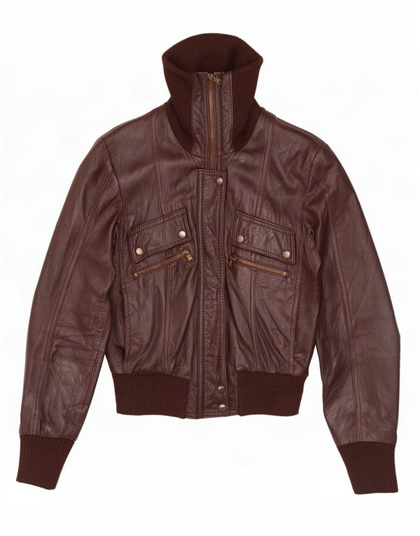 Jaqueta de couro masculina Together IT 44 marrom médio