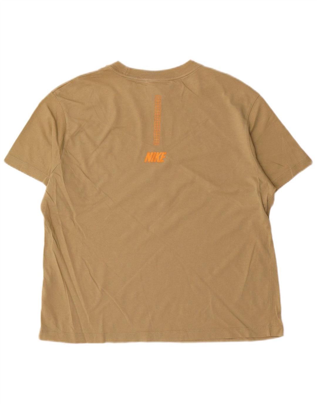 Camiseta Nike masculina gráfica Top pequeno algodão cáqui