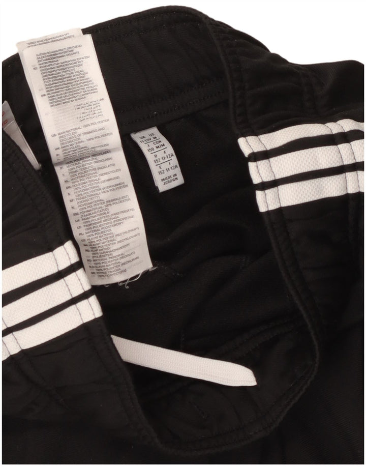 Adidas meninos calças de treino joggers 11-12 anos preto poliéster