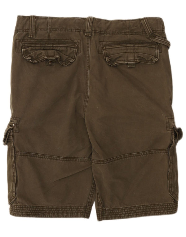 Shorts cargo masculino Fat Face W34 grande algodão cáqui